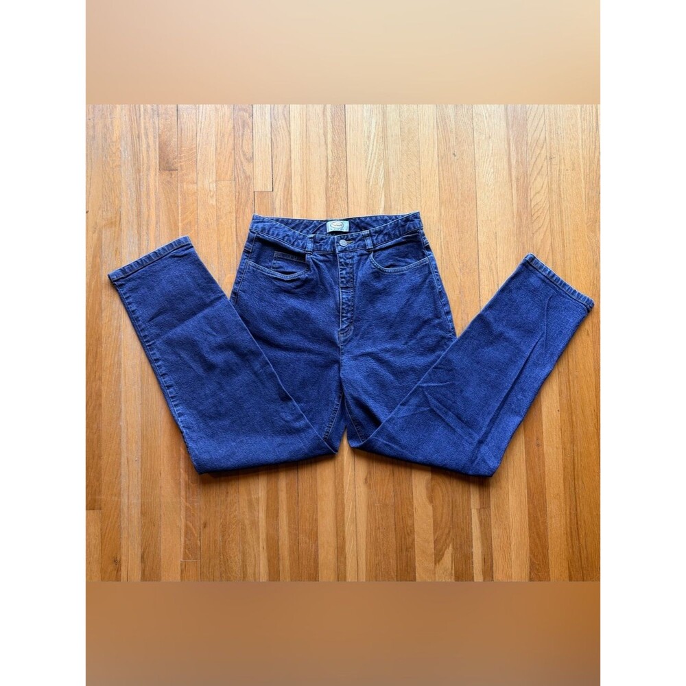 Vintage Talbots Petite Stretch Dark Blue High-Rise Jeans size 8 97% Cotton Y2K